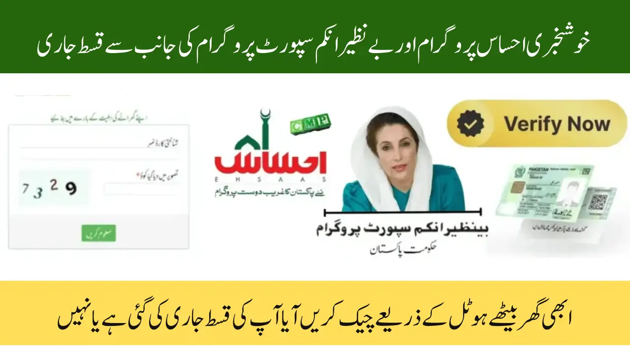 Ehsaas Program Payment Status Check by 8171 Web Portal